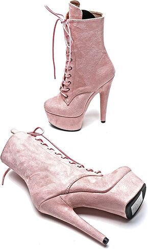 Wuxin H&P 6 in Pole Dance Boot Shoes for Women ، 6 in Exotic Stiletto Pole Dance Boot Platform in Kuwait