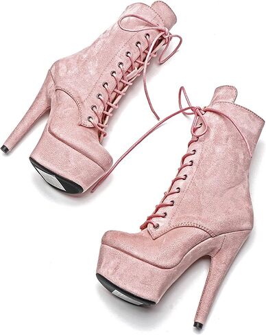 Wuxin H&P 6 in Pole Dance Boot Shoes for Women ، 6 in Exotic Stiletto Pole Dance Boot Platform in Kuwait