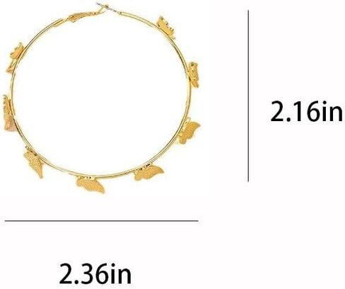 أقراط على شكل فراشة للنساء، كبيرة الحجم وأنيقة مطلية بالذهب على شكل فراشة، لا تسبب الحساسية، أقراط مجوهرات لحفلات الزفاف وأعياد الميلاد في سن المراهقة للفتيات in Kuwait