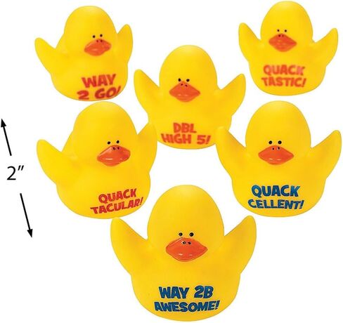 Fun Express Motivational Rubber Duckies – Fun & Engaging Positive Reinforcement Toys for Kids – Perfect for Classroom Rewards Party Favors Learning Activities & Encouraging Good Behavior – 12 Pieces in Saudi Arabia