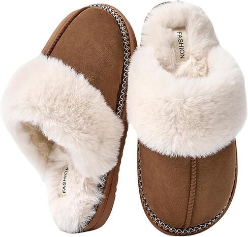 Women's Fuzzy Memory Foam Slippers Fluffy House Slippers Indoor and Outdoor Warm Gifts Trendy Anti-Skid House Shoes in Saudi Arabia