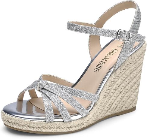 DREAM PAIRS Wedge Sandals for Women Dressy Summer, Platform Espadrille Strappy Casual Braided Heels Comfortable with Open Toe and Ankle Strap in Kuwait
