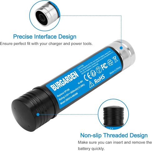 2Pack 3.6V 3600MAH NI-MH بطارية لـ Black & Decker Versapak Gold VP100C VP105 VP105C VP110 VP110C VP130 VP142 VP143 VP7240 أدوات طاقة طراز in Kuwait