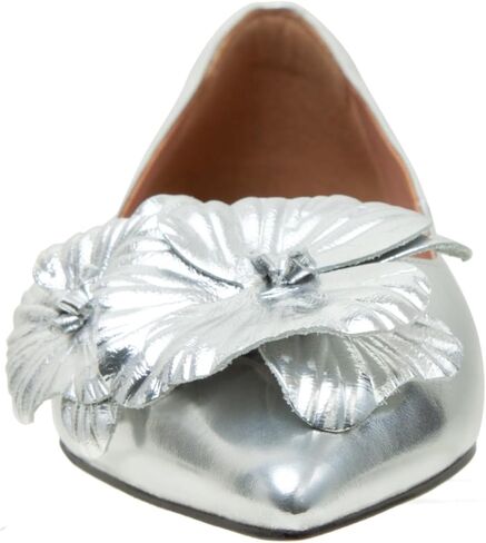 Linea Paolo - Nerine - مسطحات مقشدة جلدية نسائية مع زخرفة الأزهار in Kuwait