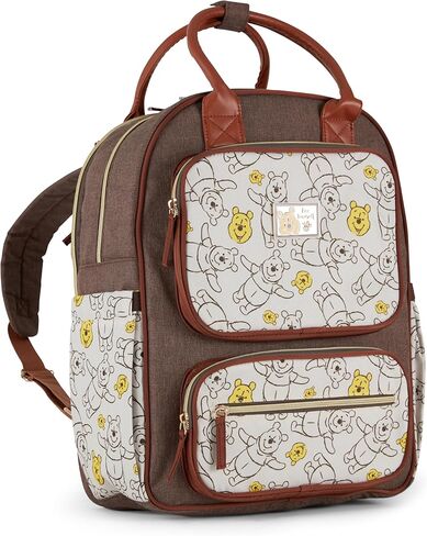 Disney Unisex Baby Travel Diaper Backpack| 16-Inches Height Multi-Functional Bag, Winnie The Pooh Double Handle 2, Extra Large in Kuwait