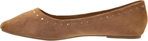Corkys Footwear Just in Time Flats Black with Cushioned Insoles, Eye-Catching Stud Embellishments, Sophisticated Square Toe Design - Chic and Comfortable in Saudi Arabia