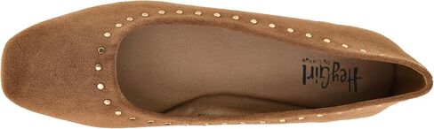 Corkys Footwear Just in Time Flats Black with Cushioned Insoles, Eye-Catching Stud Embellishments, Sophisticated Square Toe Design - Chic and Comfortable in Saudi Arabia
