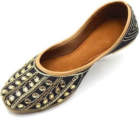 Chandrakala Bridal Mojaris for Women Flats Punjabi Jutti Pink (WF150-P) in Saudi Arabia
