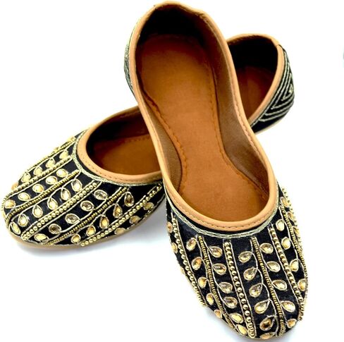 Chandrakala Bridal Mojaris for Women Flats Punjabi Jutti Pink (WF150-P) in Saudi Arabia