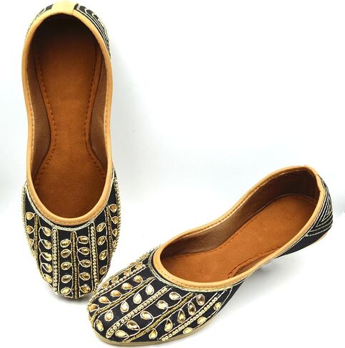 Chandrakala Bridal Mojaris for Women Flats Punjabi Jutti Pink (WF150-P) in Saudi Arabia