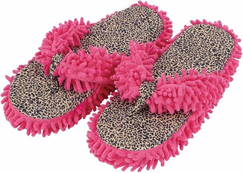 Snoozies Fuzzy Flip Flop Slippers for Women Indoor, Washable Fluffy Thong Slippers for Spa Day, Comfortable Open Toe House Slippers with Printed Footbed and Non-Skid Sole, Spa Gifts in Kuwait