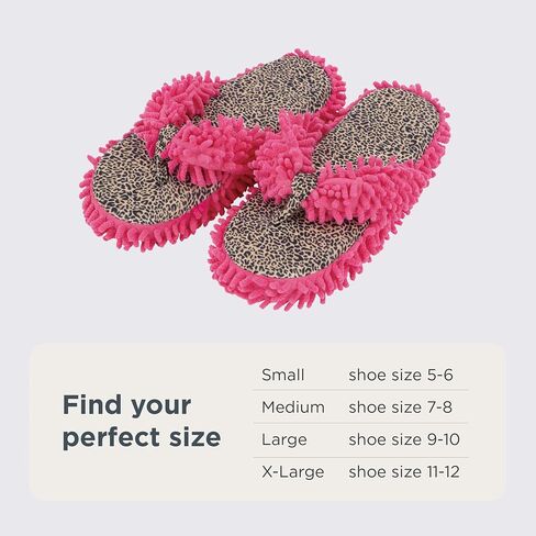 Snoozies Fuzzy Flip Flop Slippers for Women Indoor, Washable Fluffy Thong Slippers for Spa Day, Comfortable Open Toe House Slippers with Printed Footbed and Non-Skid Sole, Spa Gifts in Kuwait
