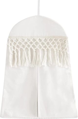 Sweet Jojo Designs Ivory Gender Neutral Bohemian Boho Baby Girl Boy Nursery Crib Bedding Set Solid Color Beige Cream Off White Chic Unisex Farmhouse Minimalist Macrame Trim Tassel Fringe Cotton - 4pc in Saudi Arabia