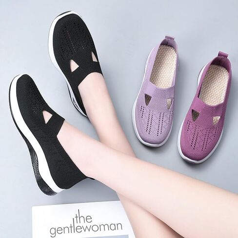 Women's Orthopedic Walking Shoes - Lightweight, Loose Fit, Breathable, Soft Soled, Wide & Bulky in Saudi Arabia