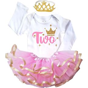 Luke and Lulu Second Birthday Outfit Girl - 2nd Birthday Outfit Girl - Princess Crown Outfit