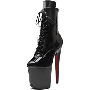 WUXIN H&P 8 in Pole Dance Boot Shoes For Women,8 in Exotic Stiletto Pole Dance Boot Shoes Platform,8 in Stiletto Platform Pole Dancing Shoes Ankle Boots Heels
