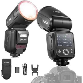 Godox V100-C USA Version Touchscreen Camera Flash Speedlite V100-CU for Canon, 2.4G X Wireless HSS 100Ws Speedlight Flash for Canon 6D 7D 50D 60D 500D 550D 600D 650D 1000D 1100D 1DX 580EX II 5D Mark