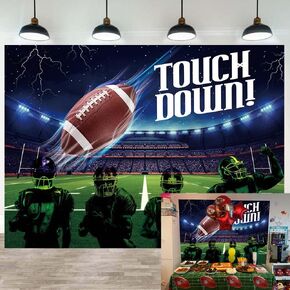 Football Touchdown Backdrop 7x5FT Bowl Night Football Birthday Photography Background Auditorium Light Sport Party Decoration Newborn Baby Shower Kids Birthday Photo Decorations Banner Props