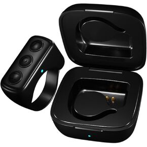 Remote Control Page Turner for TikTok, Bluetooth Camera Video Recording Remote, TIK Tok Scrolling Ring for iPhone, iPad, iOS, Android - Black