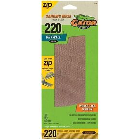 Gator 7178 Hook and Loop Very Fine 220-Grit Screen Drywall Sanding Mesh Sandpaper, 4.5 x 10.5 Inch, 4 Sheets
