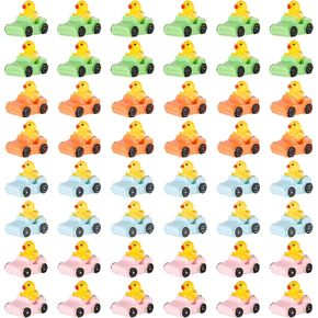482pcs البط الصغير ، البط اللطيف في سيارة راتنجات مصغرة ، بطة صغيرة صغيرة بطة صغيرة لمكتب حديقة المنزل ديكور الحفلات (الوردي ، البرتقالي ، الأخضر ، الأزرق)