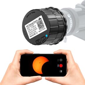 WiFi Electronic Eyepiece,Telescope and Microscope Accessories,Telescope Image HD Amplifier,Camera Recording Via App with Built-in WiFi,25mm-50mm Eyepiece,Mountaineering Bird Watching