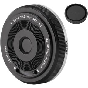 Viltrox 28mm F4.5 FE Full Frame Pancake Lens，Auto Focus 28mm f/4.5 Chips-Size Wide Angle Lens for Sony E Mount a7c a7cr a7cii a6100 a6400 a6600 a6700 a7iii a7iv a9 (Black)