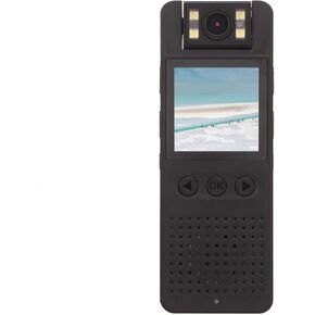 Portable Body Camera, 1080P 180 Degree Rotating Lens, Interconnection, One for Law Enforcement Recorder Security Guards