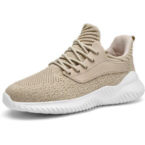 Akk Beige Sneakers for Women - Long Time Standing Work Slip On Jogging Outdoor Shoes Beige US 6