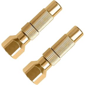 2 PCS Twist-On Air Chucks, 1/4" NPT Internal Thread Heavy Duty Brass Tire Air Chuck Inflator, Snap-On Pneumatic Chuck Screws for Tire Inflator Gauge Compressor Accessories