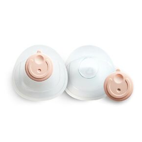 Munchkin Silicone Breast Milk Collector Cup with Storage Plug - Leak Free Nursing Pad Alternative for Breastfeeding Moms, 2 Pack