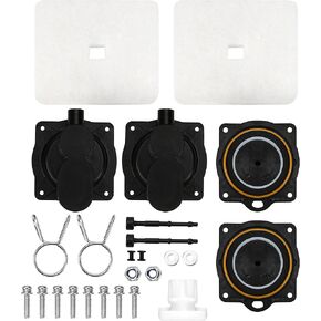 HP-80 HP-60 Air Pump Rebuild Complete Kit Replacement for Hiblow HP 80/HP 60, Include the Diaphram, Filter and Screws Fit for Hoot Troy Air H365/ H450/ H500/ LA500/ LAR500/ H600 (New Updated, style A)