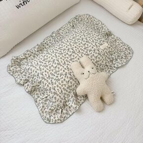Bulutu Soft Cotton Kids Plowscases for Girls Boys ، 1 PC ، 18 "x28" ، Blue Floral Toddler Plowscases Size Size ، واقي وسادة القطن للأطفال.