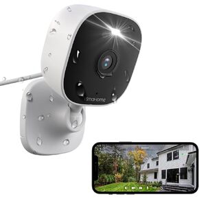 1080P Outdoor Security Camera,Cameras for Home Security Indoor,House Cameras with Audio and Video,Spotlight,IP66 Waterproof,Color Night Vision,Sound/Motion Detection,Compatible with Alexa