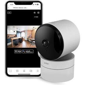 2K Indoor WiFi Security Camera - Motion Detection, Night Vision, Privacy Mode, Alexa/Google Compatible, Two-Way Audio, Dual-Band, 355° Rotation