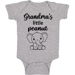 Grandma's Little Peanut - Funny Baby Essentials Bodysuit - Baby Boy Clothes Newborn Romper