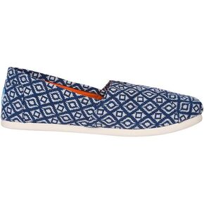 TOMS Women's Classics Navy Diamond Woven Size 6.5