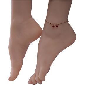 1 Pair of Silicone Models 1:1 Scale Model Silicone Women's Soccer Performance Art Shooting Props and More (Pink Nails) Size 39