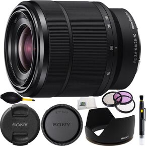 Sony FE 28-70mm f/3.5-5.6 OSS Lens International Version (No Warranty) (White Box) Bundle 9PC Accessory Kit Includes Manufacturer Accessories + 3PC Filter Kit (UV-CPL-FLD) + Dust Blower