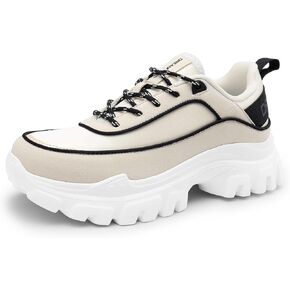 DREAM PAIRS Women Platform Chunky Fashion Sneakers Walking Lace-Up Comfortable Sport Stylish Lightweight Classic Casual Work Tennis Shoes