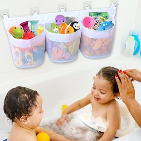 Bath Toy Storage Organizer Bathtub Holder for Toys Tub Toys Basket Bathroom Net Bag Kids Hanging Mesh