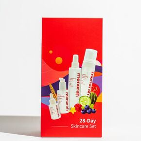 menorah skincare - Daily Skincare Set（free gift-skincare headband) , 4 steps skincare routine, with Gentle Cleansing Mousse, Hydrating Spray, Smart Dual Serum, Milky Hydrating Cream, for Women and Men