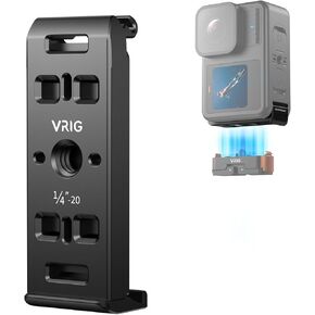 VRIG Replacement Magnetic Battery Cover for Gopro Hero 13/12/11/10/9 Black,Side Door Cover with 1/4" Screw and Ace Mount