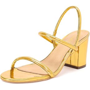 Geluboao Enels for Women Classic Open Round Toe Three أحزمة تنزلق على بلوك منخفضة الكعب الصنادل Strappy Strapp in Kuwait