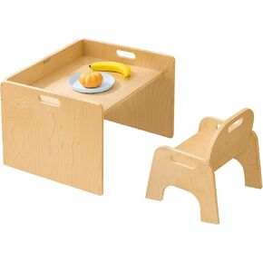 Montessori Weaning Table and Chair Set for Toddlers, Kids Furniture for Play, Dining & Crafts, Ideal for Boys and Girls Aged 1-3 Years