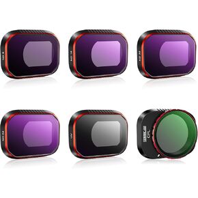 مرشحات Startrc ND التي تم تعيينها لـ DJI Mini 4 Pro Accessories -6 Pack (ND8 ، ND16 ، ND32 ، ND64 ، ND256 ، CPL) (إصدار الألومنيوم)