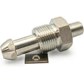 CGA580 High-Pressure Nipples for Compressed Inert Gas to Male NPT 1/4" MNPT, CGA 580 Cylinder Adapter Made of stainless steel 304 (CGA580, SS304, Length=75mm 1pc)