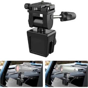 APEXEL CNC Aluminum Car Window Mount for Spotting Scope, 360° Adjustable Car Window Clip With Quick Release Plate, Universal Vehicle Adaptor with Padded Binoculars, Camera, Hunting, Spotting, Scouting