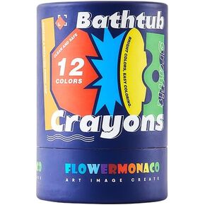 My First Easy Grip Bathtub Crayons - Jumbo Washable Markers for The Bathtub - 12 Colors