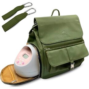 Vegan Leather Breast Pump Bag With Cooler and Stroller Hooks - Spectra Pump Bag with cooler - Compatible with Spectra S1 S2 - Spectra Pumping Bag for Work - Wearable breast pump bag Pumping Backpack in Saudi Arabia